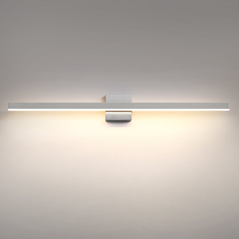 39-Inch 5CCT Dimmable Bathroom Vanity Light, Silver
