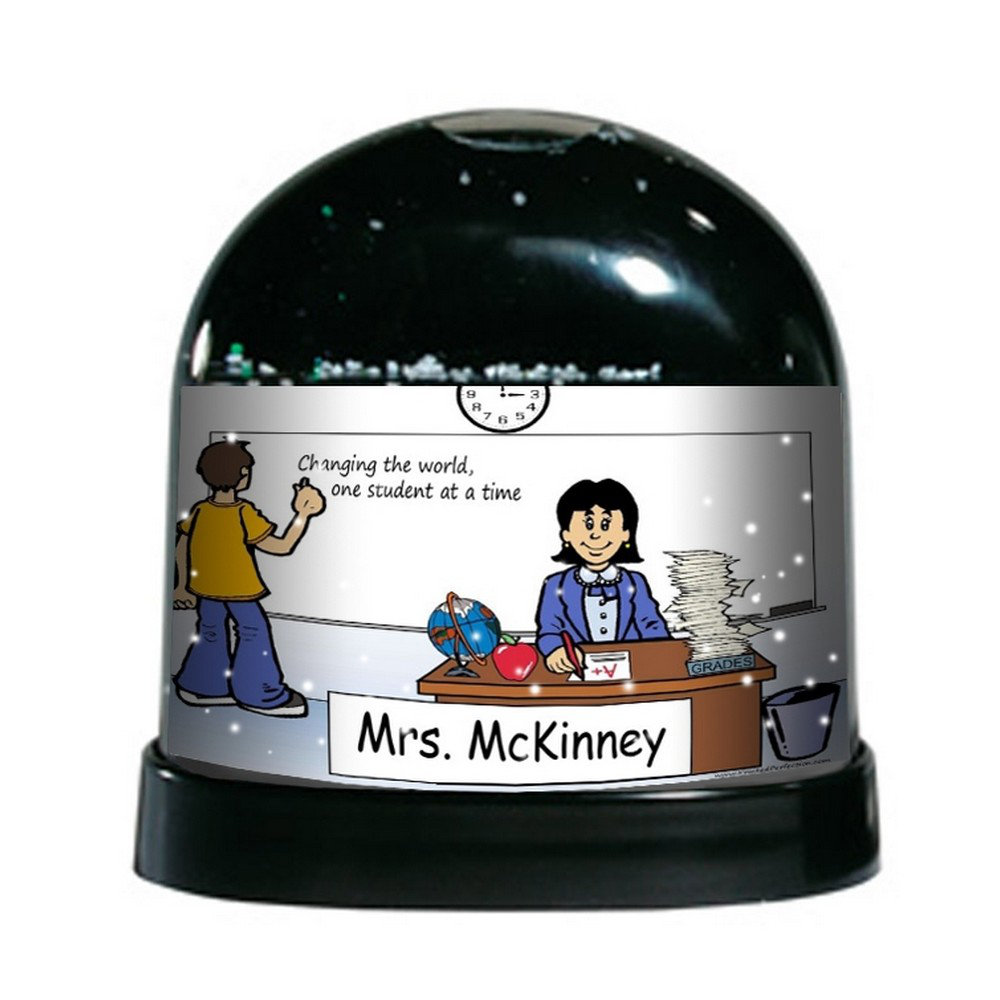NTT Cartoon Caricature Female School Teacher Snow Globe The Holiday Aisle® 