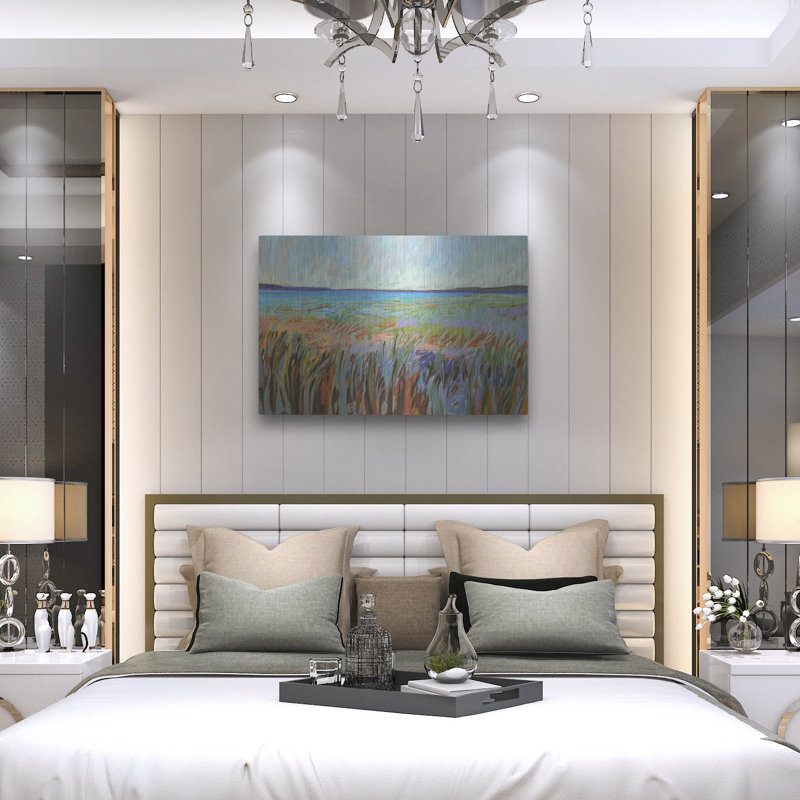«Luxe Metal Art« Summers Coast »par Jane Schmidt» par Jane Schmidt, H 24 po x l 36 po