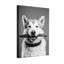 Animaux, chien tenant un couteau dans la bouche - noir et blanc-1400261053