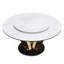 Table de salle à manger ronde 53 po 53 po avec plateau tournant à 360 ° lisse et résistant aux taches et à la chaleur, design minimaliste moderne pour la salle à manger, la cuisine, le coin-repas et l'espace compact (table seulement)