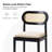 Jacindo Coastal Counter Stool with Rattan Backrest-2000887193