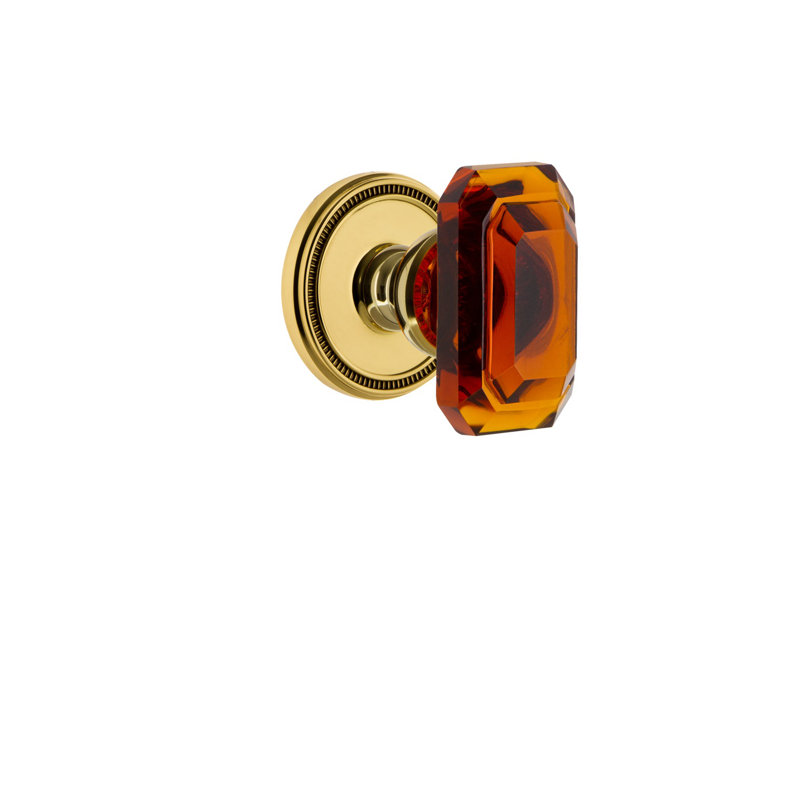 Poignée de porte Grandette Soleil, 2 3/8", Laiton rétro