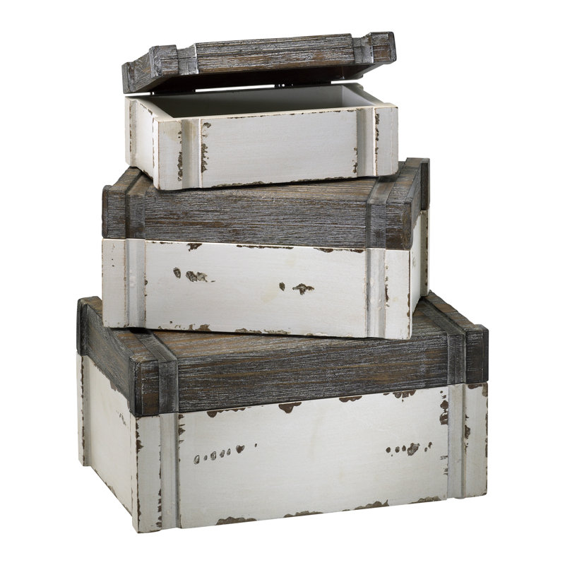 Ensemble de 3 boîtes de rangement Alder
