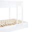Lit superposé blanc avec lit gigogne simple, bureau de rangement - option de chambre à coucher pour adultes