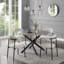 Gundolf Round Metal Base Dining Table-749998826
