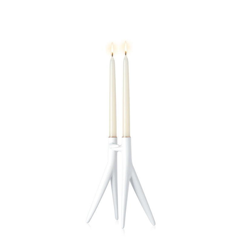 Abbracciaio Candlestick, White