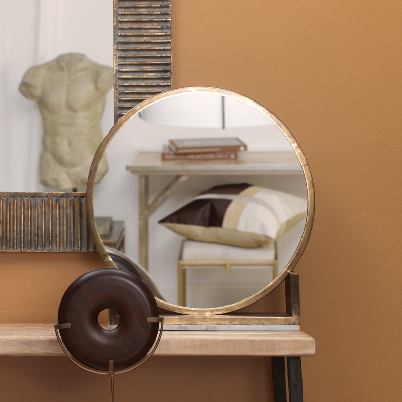 Miroir d'appoint Odyssey, Laiton antique