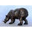 Ilmars Relaxed Rhino bronze statue -  Size: 16"L x 9"W x 8"H.