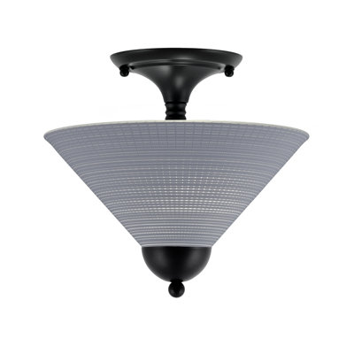 Magar Semi-Flush 2 Bulbs With 12" Glass