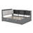 Daybed With Trundle Bed, Bookcase, Upholstered Headboard And Storage Shelves-1547665052-1547665051
