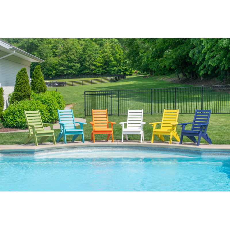 Dermando Foldable Outdoor Adirondack Chair, Gray