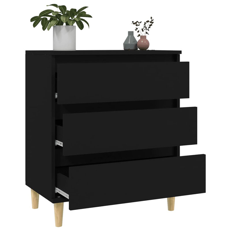 Caraban 60cm Sideboard, Black/Oak