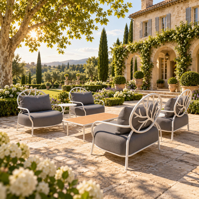 Chaise longue d'extérieur avec coussins Boom