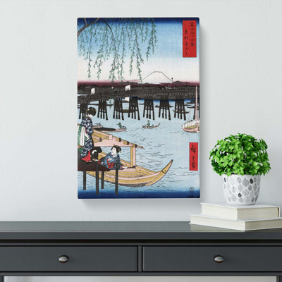 Ryogoku by Utagawa Hiroshige - Wrapped Canvas Painting