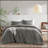 3-Piece Cal King Soft Washed Pleated Comforter Set-133388181