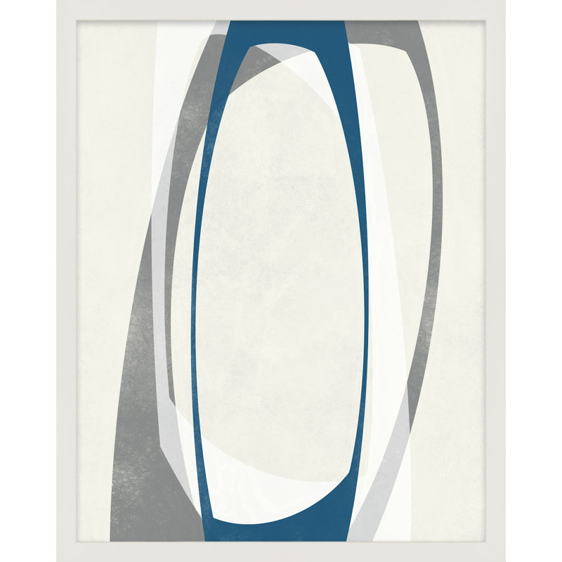 Orbit 2 By Jacques Pilon - Framed Wall Art, 38" H x 30" W, White Framed
