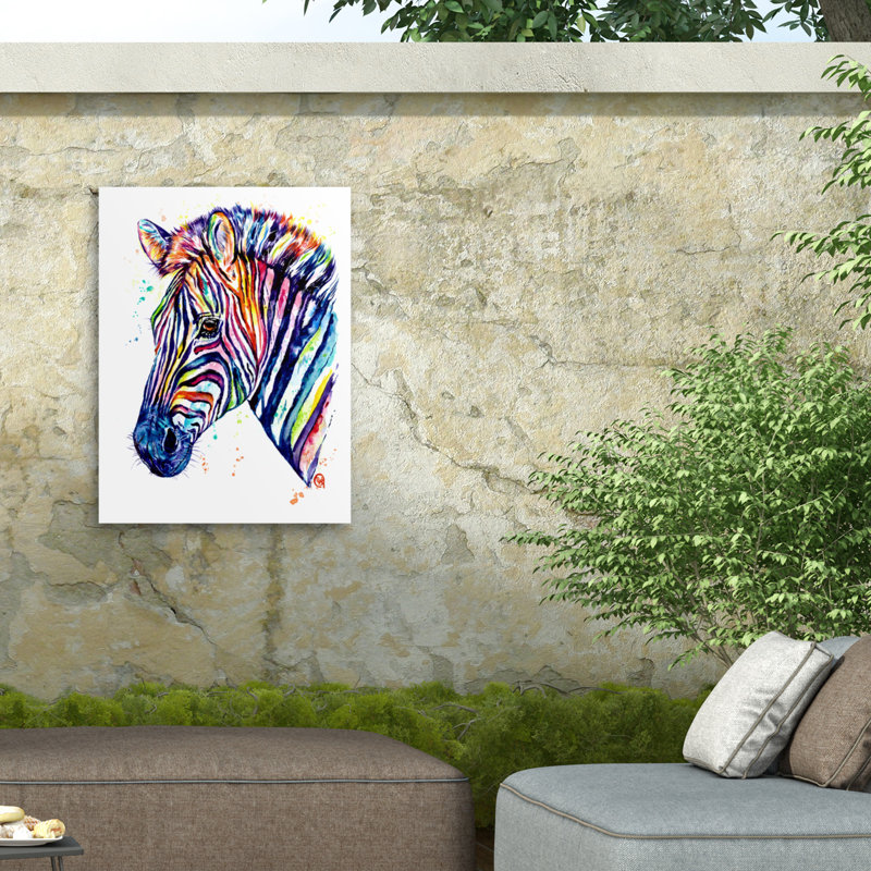 Toile d'extérieur Lisa Whitehouse Zebra, H 14 po x l 19 po