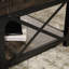 Table basse à plateau relevable, finition brune