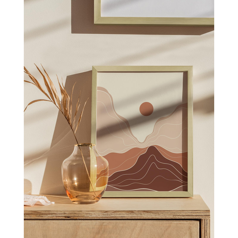 Gold Aluminum 8.5x11 Wall Mount Picture Frame