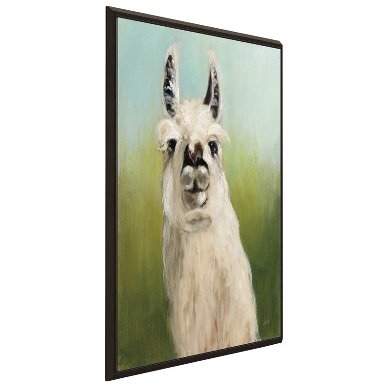 «Whos Your Llama I», reproduction de peinture acrylique sur toile, H 60 po x l 36 po x P 1,5 po, Toile tendue