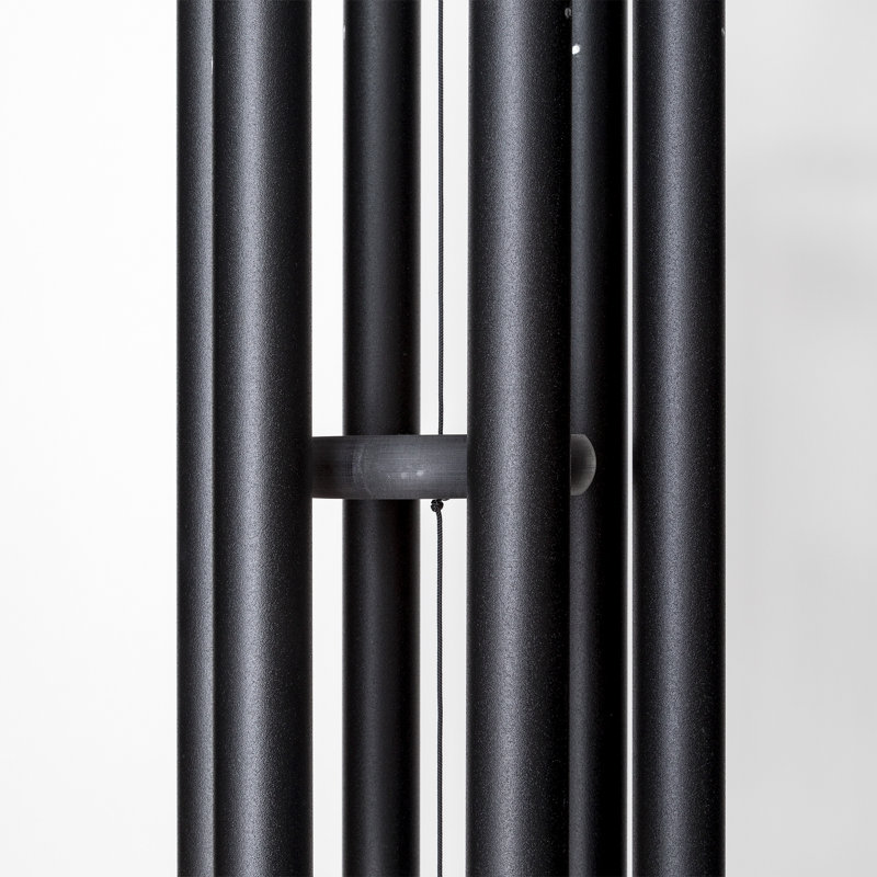 44" Black Aluminum Contemporary Wind Chime
