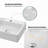 20 x 14 in. Integrated White Ceramic Bathroom Sink with Single Faucet Hole and No Overflow for Modern Vanities
