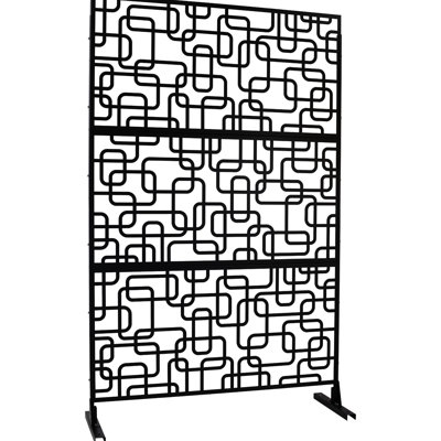 Écran d'intimité en métal H 76 po en métal - polyvalent pour différents espaces: salon, patio, bureau, rouille, noir, durabilité, construction, extérieur, intérieur, terrasse, balcon