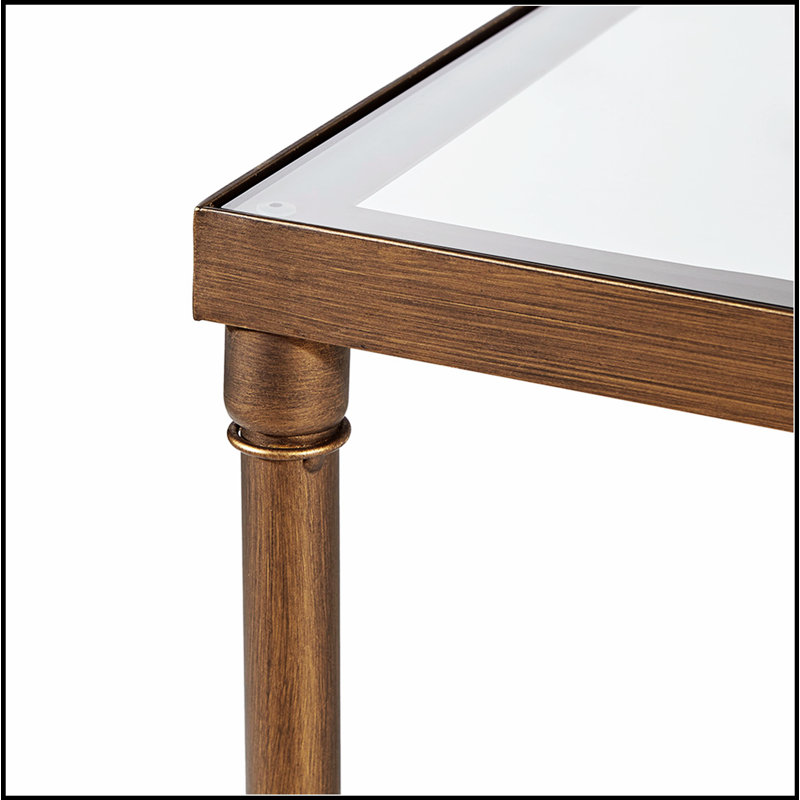 Stylish Rectangle Glass Coffee Table with Durable Metal Frame and Spacious Tempered Glass Top for Modern Living