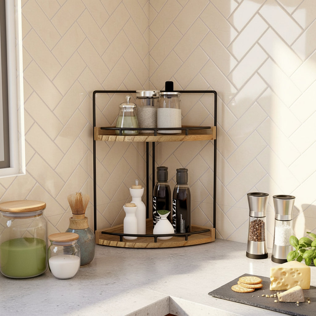 CLESOO Organisateur Comptoir Salle De Bain 2 En 1 - Rangement Sèche-Cheveux 3 Niveaux Avec Panier Et Porte-Serviettes
