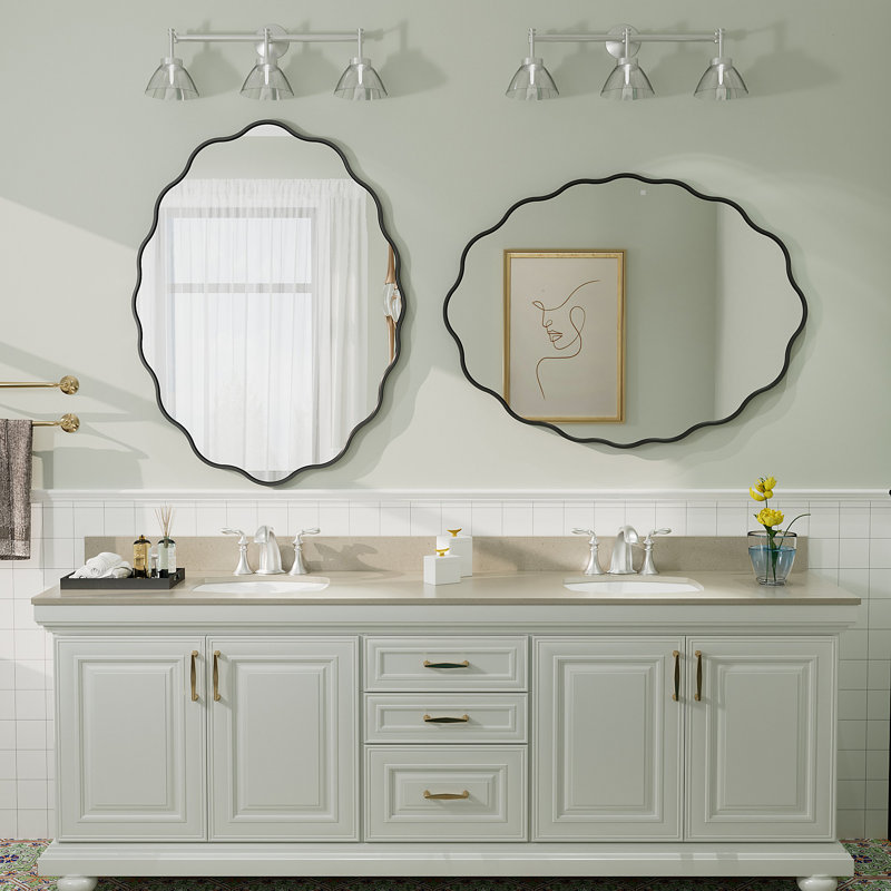 Miroir mural Amara Wavy, 40 po x 30 po