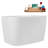 47" Streamline Soaking Acrylic Freestanding Bathtub, Bamboo Tray, Drain-103682627