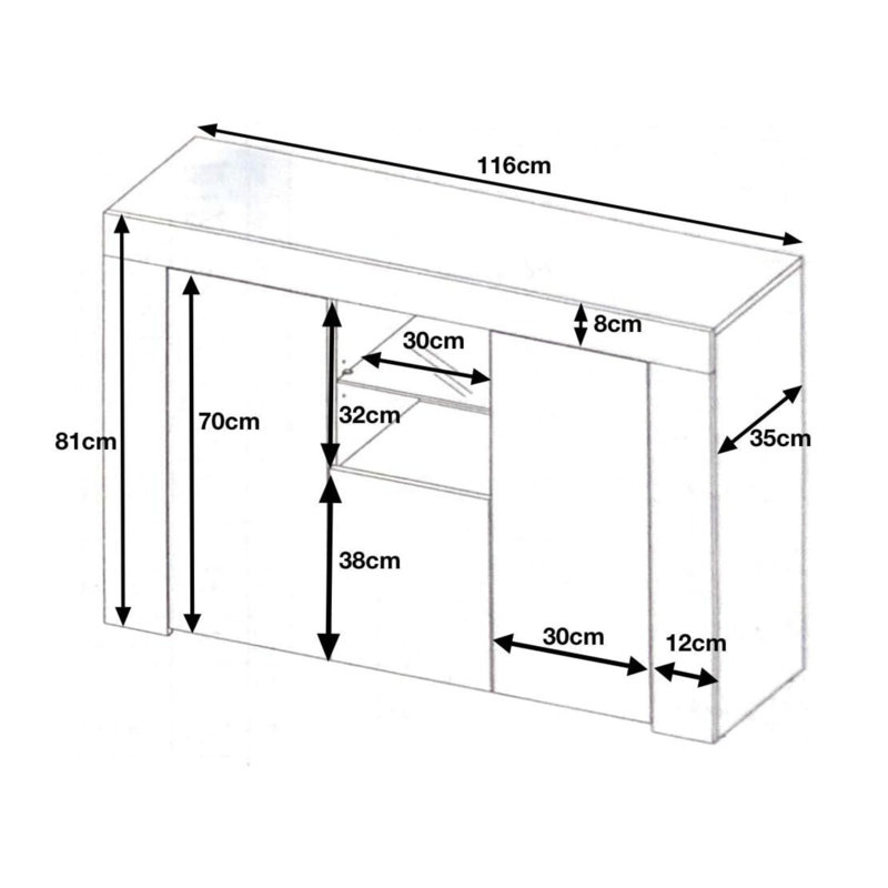 Clifton 116cm Sideboard