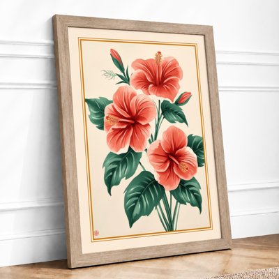 Hibiscus Bloom Botanical - Framed Print