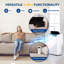 Climatiseur et chauffe-eau portatifs à conduit unique - Capacité de refroidissement de 14 000 BTU (ASHRAE) Unité compacte de climatisation et de chauffage domestique avec contrôle Wi-Fi intelligent, modes de déshumidification et de ventilateur intég