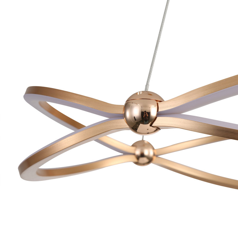 Lustre Watford, 43 W, Or anodisé, H 122 po x l 23,63 po x P 23,63 po