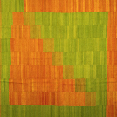 Tapis contemporains jaunes lavables à la machine 1172