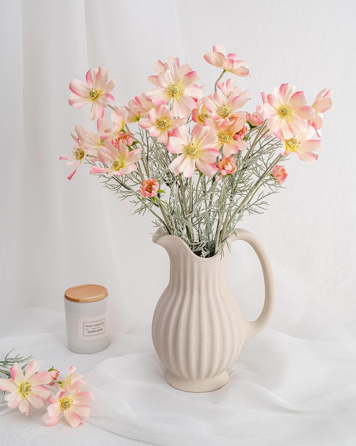 Audet Cornflower Stems, Light Pink, 24" x 5.9"