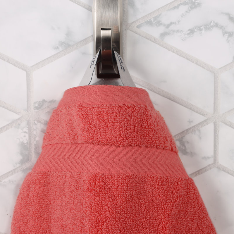 Ensemble de serviettes 100% coton ultra doux 6 pièces Hamachi, Corail, Bath Towels - 2 Pack