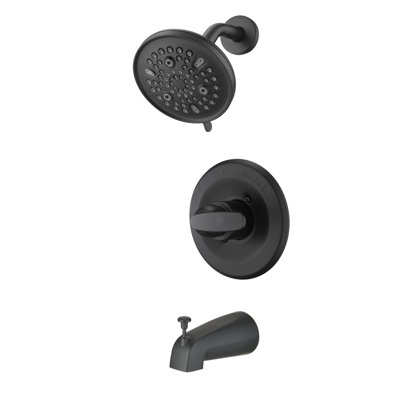 Replacement 9-Setting Rain Shower Faucet Tub Trim Kit For Delta 13/14 Series, High Pressure 5.5" Round Rain Shower Head& Handle Set