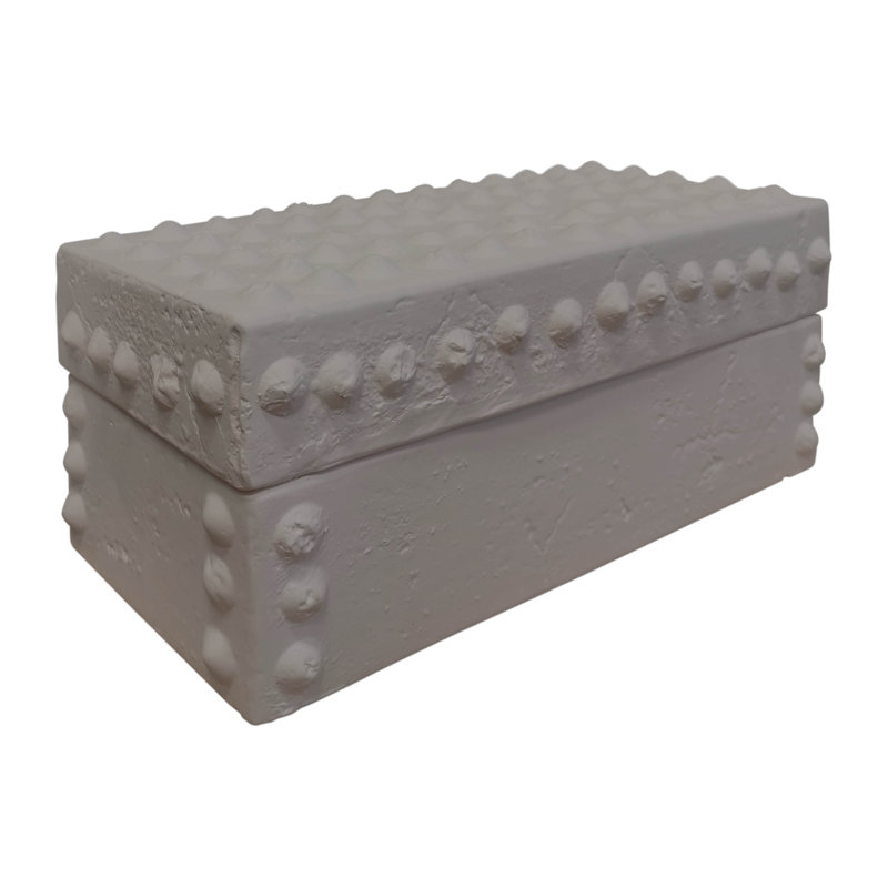 Bilke Handmade Ceramic Decorative Box, Grey