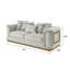 Ensemble de salon 3 pièces Dunning Crème-450793118