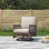 Chaise de patio pivotante avec coussins Alana