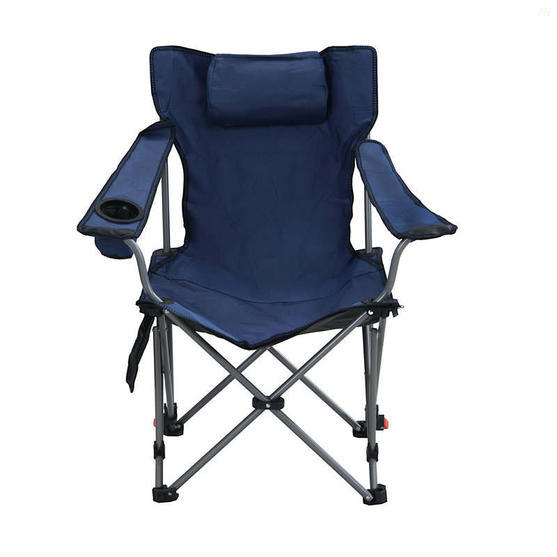 Chaise de camping d'extérieur pliante / portable / réglable inclinable (réglage à trois niveaux), poches latérales et porte-gobelet, sac de transport