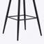 Ensemble de 2 tabourets de bar en velours avec pieds en fer noir, tabourets de comptoir modernes pour îlot de cuisine-817309581