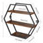 Étagère hexagonale 3 pièces avec tablettes réglables