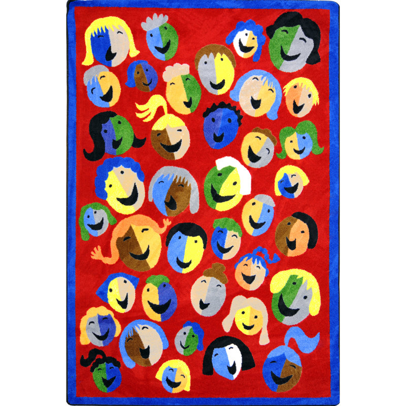 Tapis Just for Kids, Rectangle 5 pi 4 po x 7 pi 8 po, Rouge