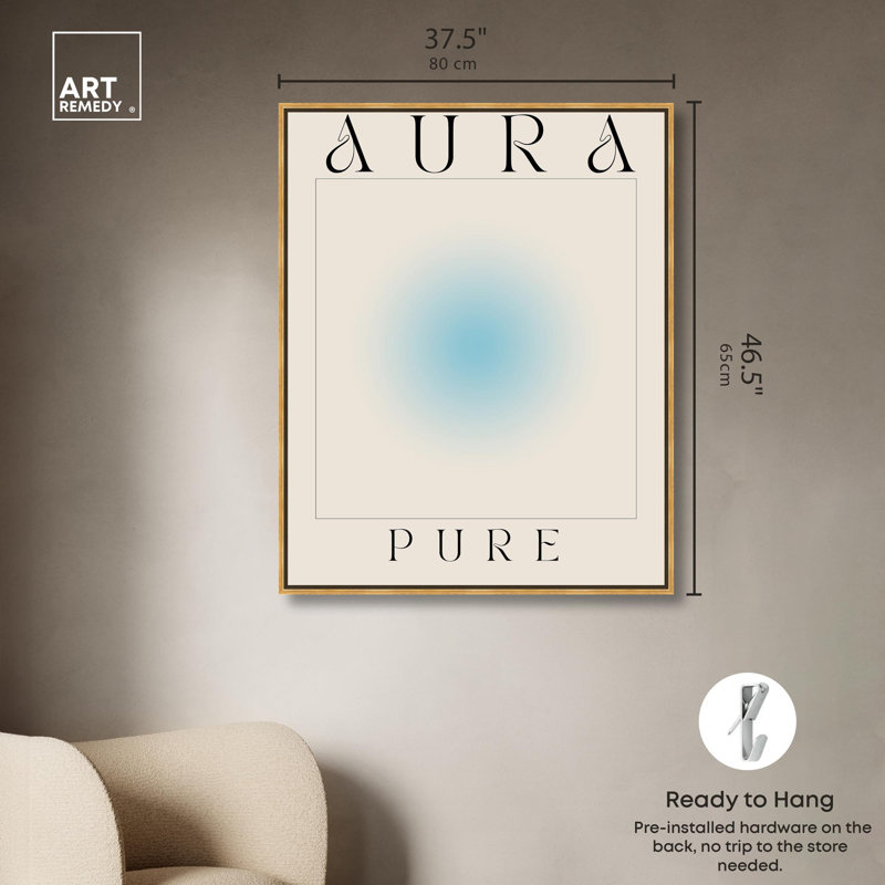 Art rétro sur toile à thème Aura par Corrigan Studio®, Cadre doré, H 46 po x l 37 po