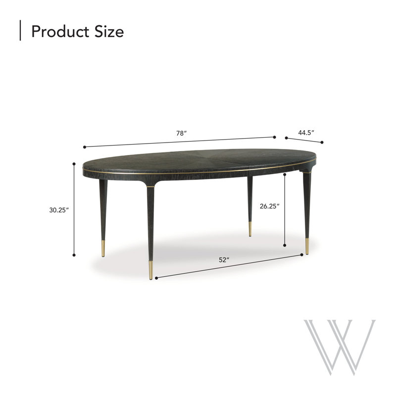 Lynn Oval Solid Oak Dining Table, Slate
