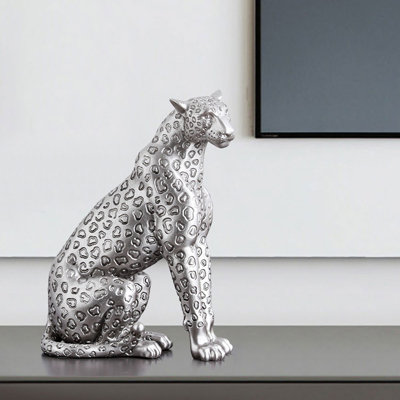 6.1x2.9x7.8" Animals Figurines & Sculptures Silver Color